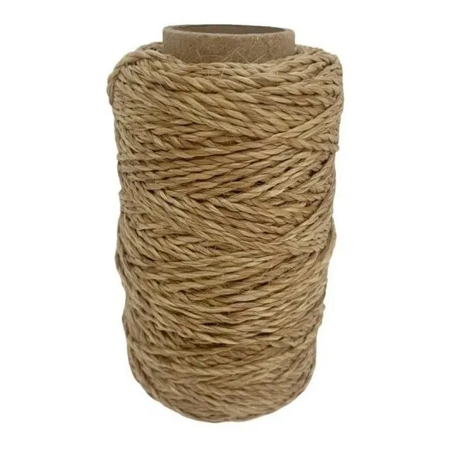 Cordón Hilo Yute Natural * 100 Gramos , 2 Cabos 