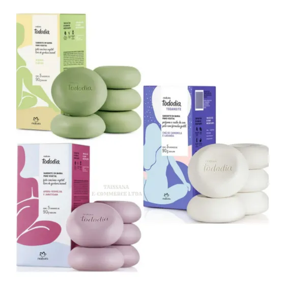 Kit Combo 3 Caixas Sabonete Tododia Com 5 Unidades 90g