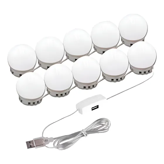 10 Luces Led Para Maquillar Graduables Para Espejo Camerino