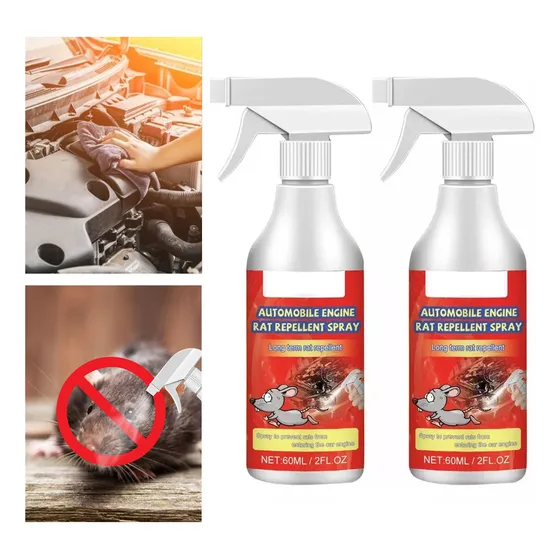 2x Spray Repelente De Rato E Rato Com Motor De Automóvel