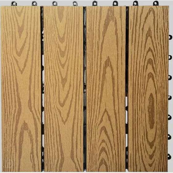 Piso Para Deck Wpc - Madera Clara - 1 M2 (11 Modulos)