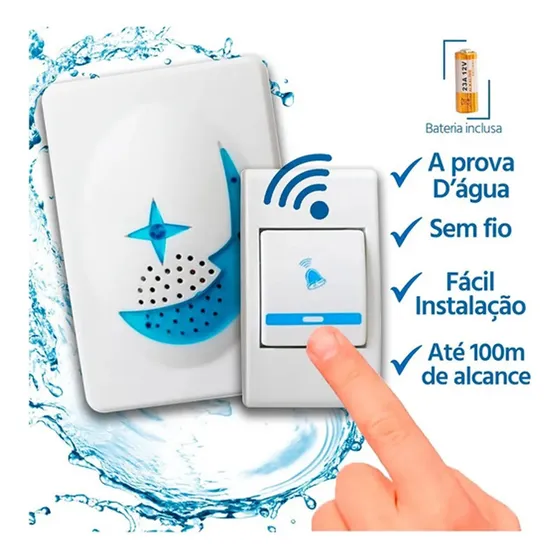Timbre Inalámbrico Interruptor Señal Digital Hogar Apto