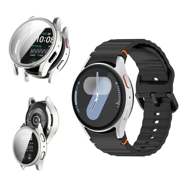 Pulsera Repuesto Para Samsung Galaxy Watch 7 + Funda Platead