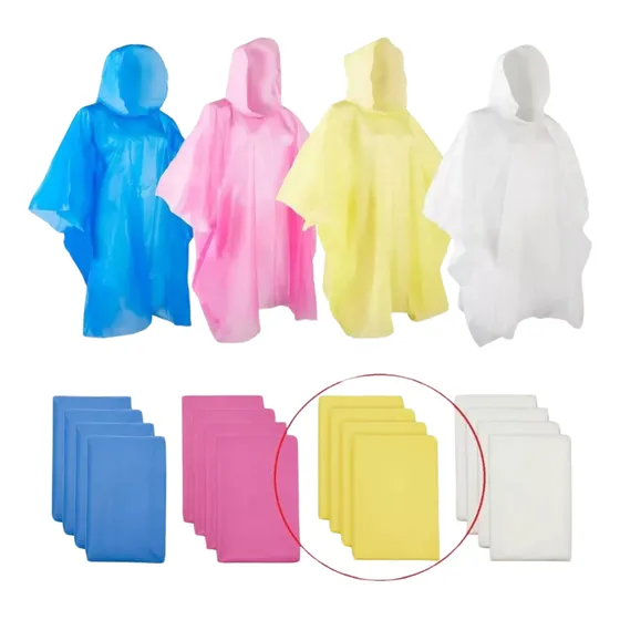 Impermeable Poncho Lluvia Capucha Adultos 2uni Envio Gratis