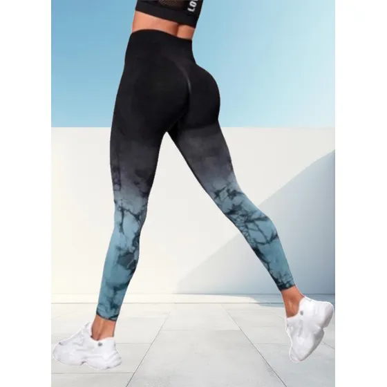 Ropa Leggings Deportivo Yoga Trendy De Ombré