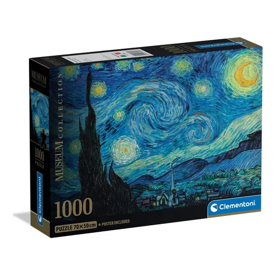 Puzzle Clementoni Noche Estrellada, Van Gogh de 1000 piezas