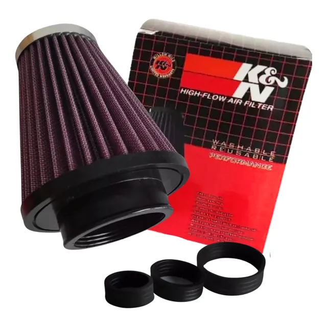 Filtro De  Aire Alto Rendimiento Cónico K& N Con Adaptadores