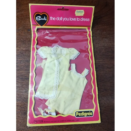 Antiguo Set De Vestido Sin Abrir Muñeca Sindy Pedigree 