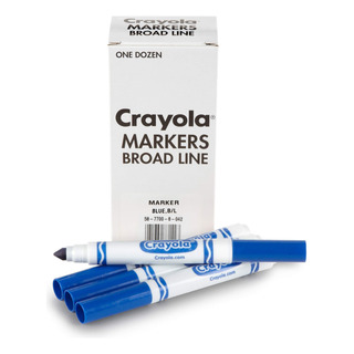 Rotuladores Crayola Broad Line, Azules, 12 Unidades Rotuladores Crayola Broad Line, Azules, 12 Unidades