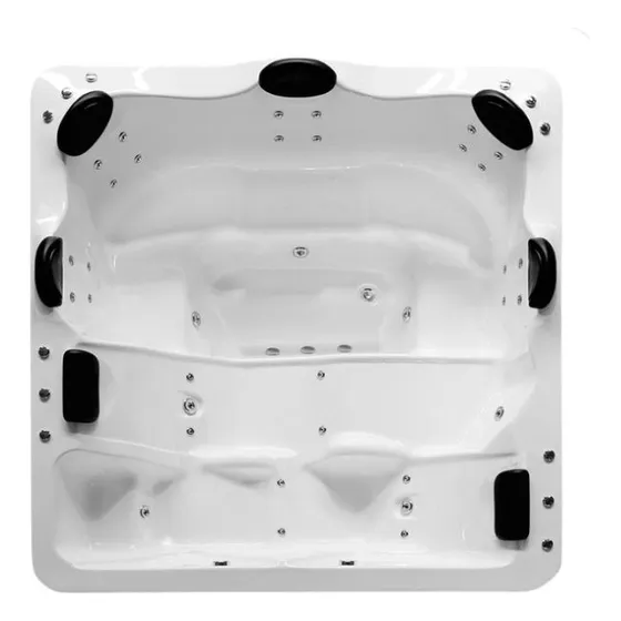 Spa Luxo Copacabana! C/hidro, Cromo, Jatos, Blower 240x220cm Branco