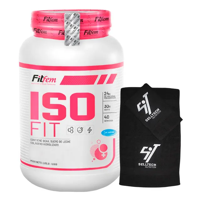 Proteína Fitfem Iso Fit 1.2kg Vainilla + Toalla