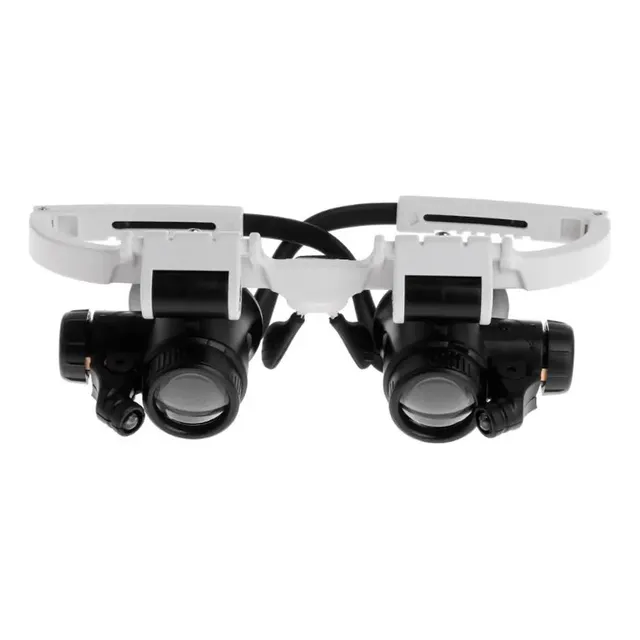 Lupa De Cabeza Luz Led Binocular Retractil Amplificador Lens