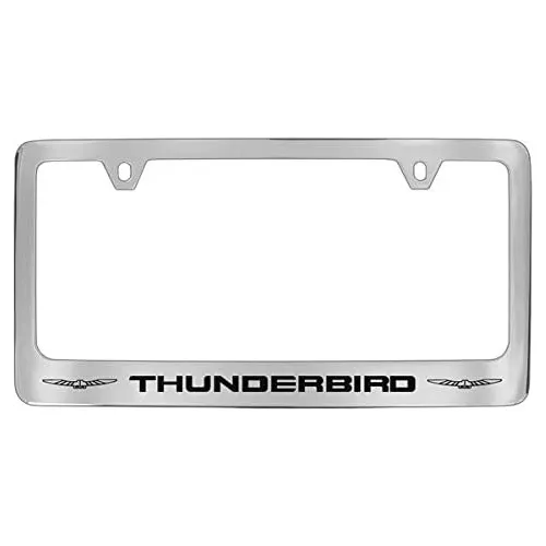 Marco De Placa De Matrícula De Metal Cromado Thunderbi...