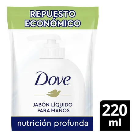 Jabón Liquido Para Manos Nutrición Profunda Repuesto 220ml Dove