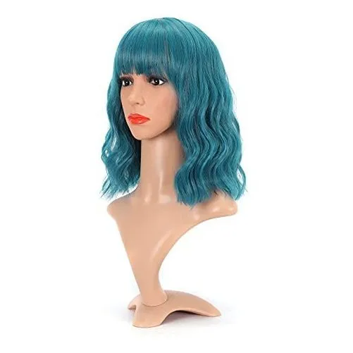 Vckovcko Natural Wavy Pastel Pink Wig Colorful Wigs Khzcd