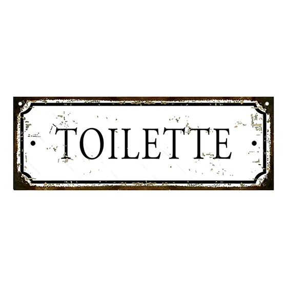 Cartel De Chapa Vintage Baño Bathroom Toilette Laundry Lavadero Kitchen Cocina 