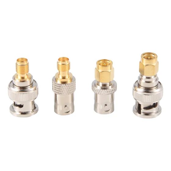Adaptador De Conector Rf Bnc A Sma Macho Hembra, 4 Piezas, P