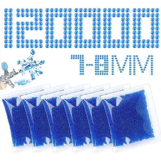 120000 Balas Hidrogel Bolas Gel Bolitas 7-8mm Para Pistola Ylgkshop MX Color Azul