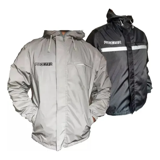 Chaqueta Moto 100% Reflectiva Y Doble Faz Cortavientos