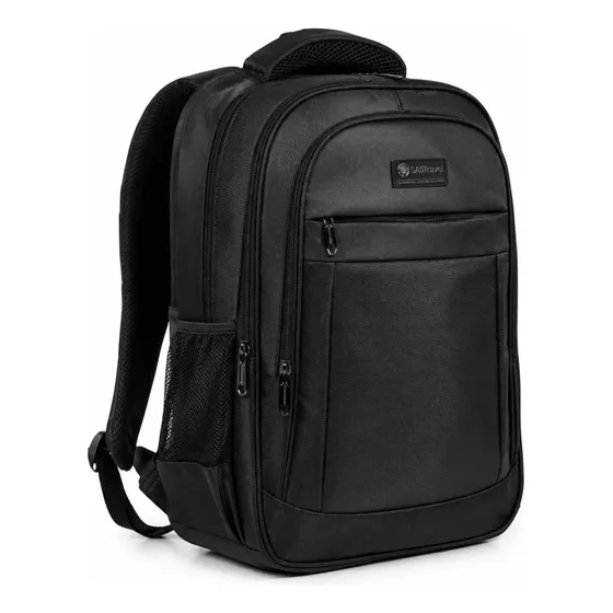 Mochila Porta Notebook Mujer Hombre Viaje Urbana Color Negro Diseño Liso
