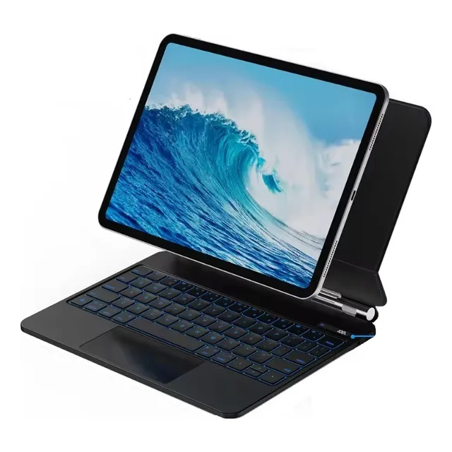 Teclado Para iPad Air 13 M2 M3, Pro 12,9 M1 M2 Goojodoq Lujo