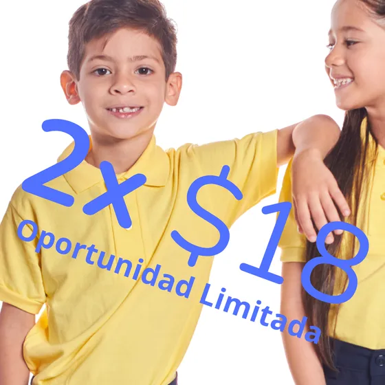 Oferta! Dos(2) Chemises Escolares Amarilla (tallas 4 6 8 10)