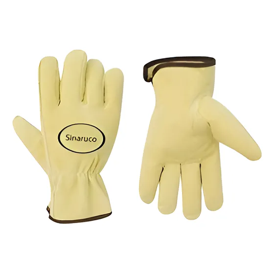 Guante Piel De Cerdo Color Beige Tipo Conductor Sinaruco  