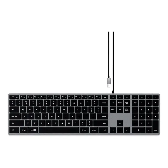 Teclado Retroiluminado Satechi W3 Cableado Usb-c  Us Ingles
