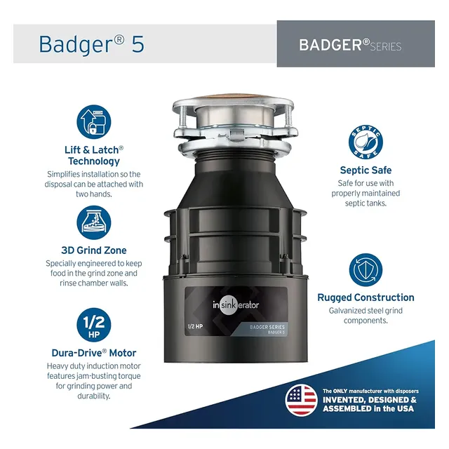 Triturador De Basura Insinkerator Badger 5 1/2 Hp
