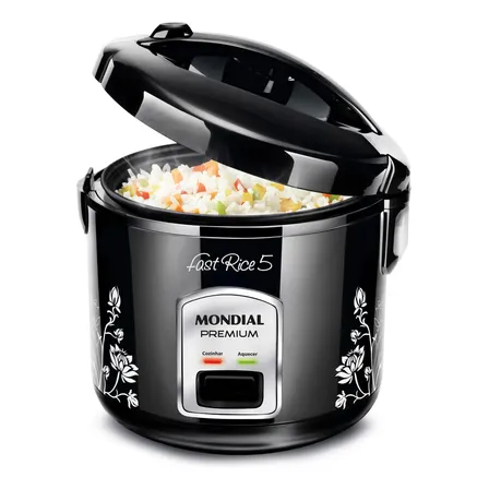 Panela De Arroz Fast Rice 5 Premium Mondial 400w - Npe-08-5x Preto 127v