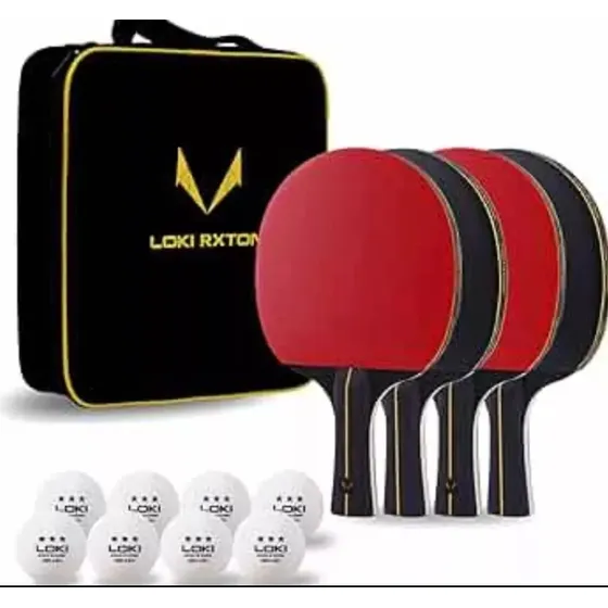 Raquetas De Ping Pong Loki + 8 Pelotas