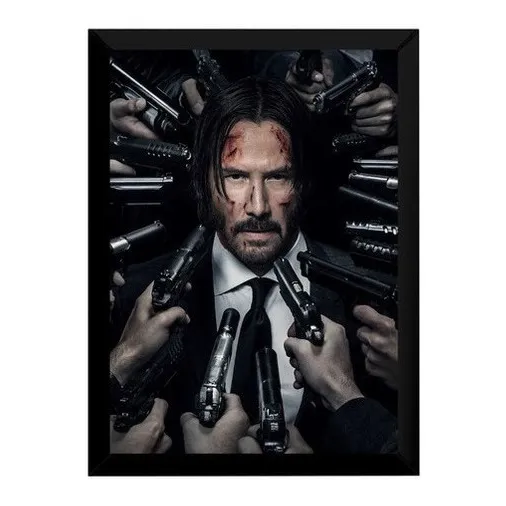 Quadro Filme John Wick Parte 2 Poster Moldurado