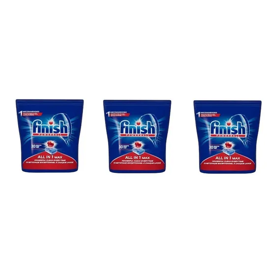 3 Pacotes Detergente Máquina De Lavar Louças Finish 90 Tabs