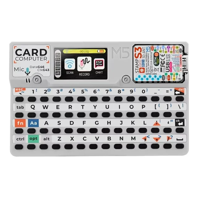 Ordenador Con Teclado Y Tarjeta Cardputer Stamps3 Microcontr