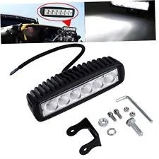 Faro Led Cree 18w Blanco 6000k Slim 6 Led En Linea Hid