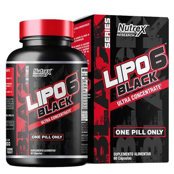 Lipo6 Black Ultra Concentrate Cafeína 60 Caps Nutrex Pote Sin Sabor