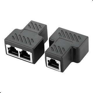 2x Duplicador Cabo De Rede Rj45 Adaptador Internet Conector 2x Duplicador Cabo De Rede Rj45 Adaptador Internet Conector