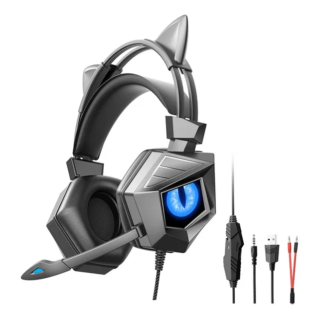 Audifonos Gamer Diadema Con Microfono Luz Rgb Para Xbox Ps5