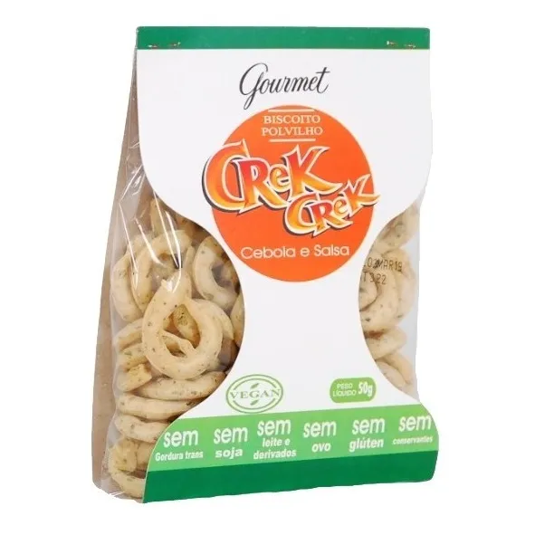 Biscoito De Polvilho Vegano Gourmet Cebola E Salsa Saudável