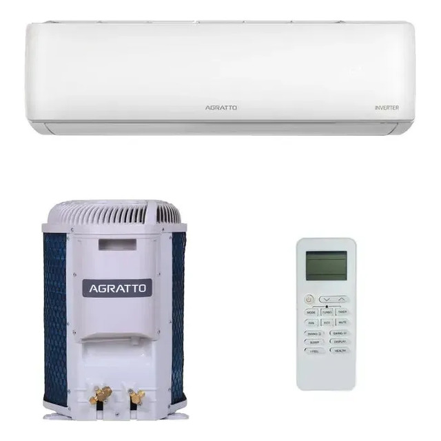 Ar Condicionado Split Hi Wall Agratto Zen Top Inverter 12.000 Btus Frio R-32 Branco 220v Ar Condicionado Split Hi Wall Agratto Zen Top Inverter 12.000 Btus Frio R-32 Branco 220v
