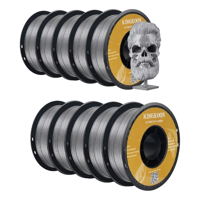 10kg Kingroon Petg Filamento Para Impresora 3d 1.75mm Petg Color Plateado