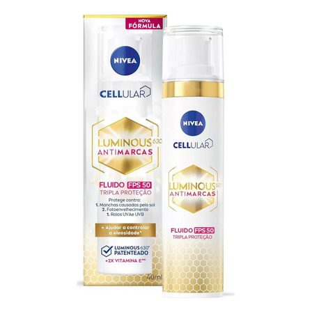 Nivea Fluido Facial Protetor Cellular Luminous 630 Fps 50 40ml Nivea Fluido Facial Protetor Cellular Luminous 630 Fps 50 40ml