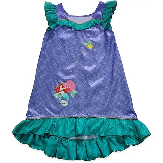  La Sirenita Ariel Pijama Sleep Gown Para Niñas Disney
