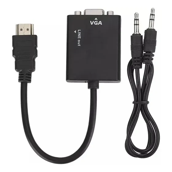 Conversor HDMI a VGA GEN con Audio Adaptador Full HD 1080p