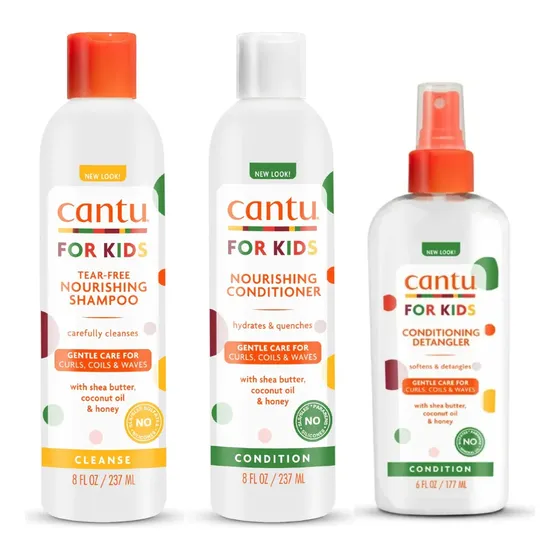Pack Shampoo + Acondicionador + Desenredante Kids Cantu