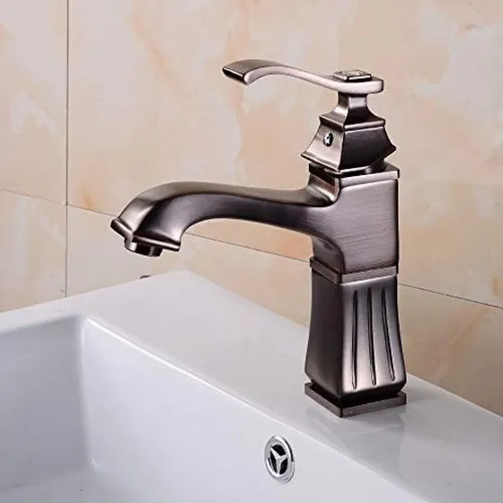 Grifo Baño Lavabo Orbe Cuadrado Caliente Frio Debajo Un Solo