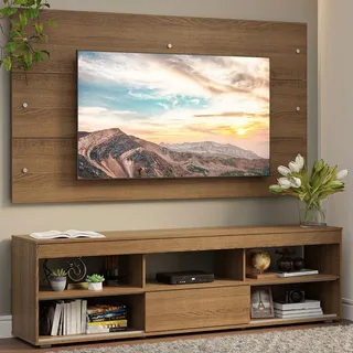 Rack Com Painel Para Tv Até 65 Polegadas Orlando Madesa Cor Rustic Rack Com Painel Para Tv Até 65 Polegadas Orlando Madesa Cor Rustic