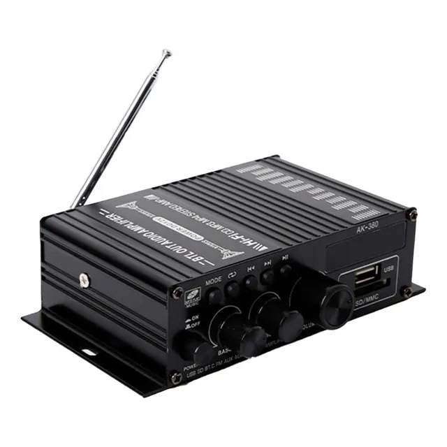 Amplificador Ak380 De Audio Hifi Karaoke De 2 Canales Para C