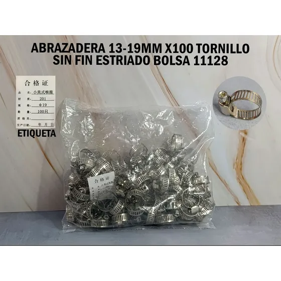 Set De Abrazaderas Metálicas 100 Piezas 13-19 Mm