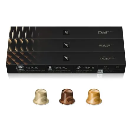 Cápsulas de Café Nespresso com aroma de Baunilha, Caramelo e Chocolate Amargo - 30 Cápsulas